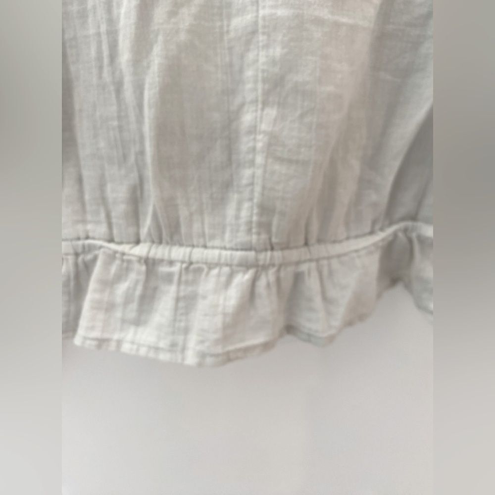 AMERICAN EAGLE Embroidered Bell Sleeve Blouse Women’s Small Boho Peasant Hippie - Picture 12 of 13